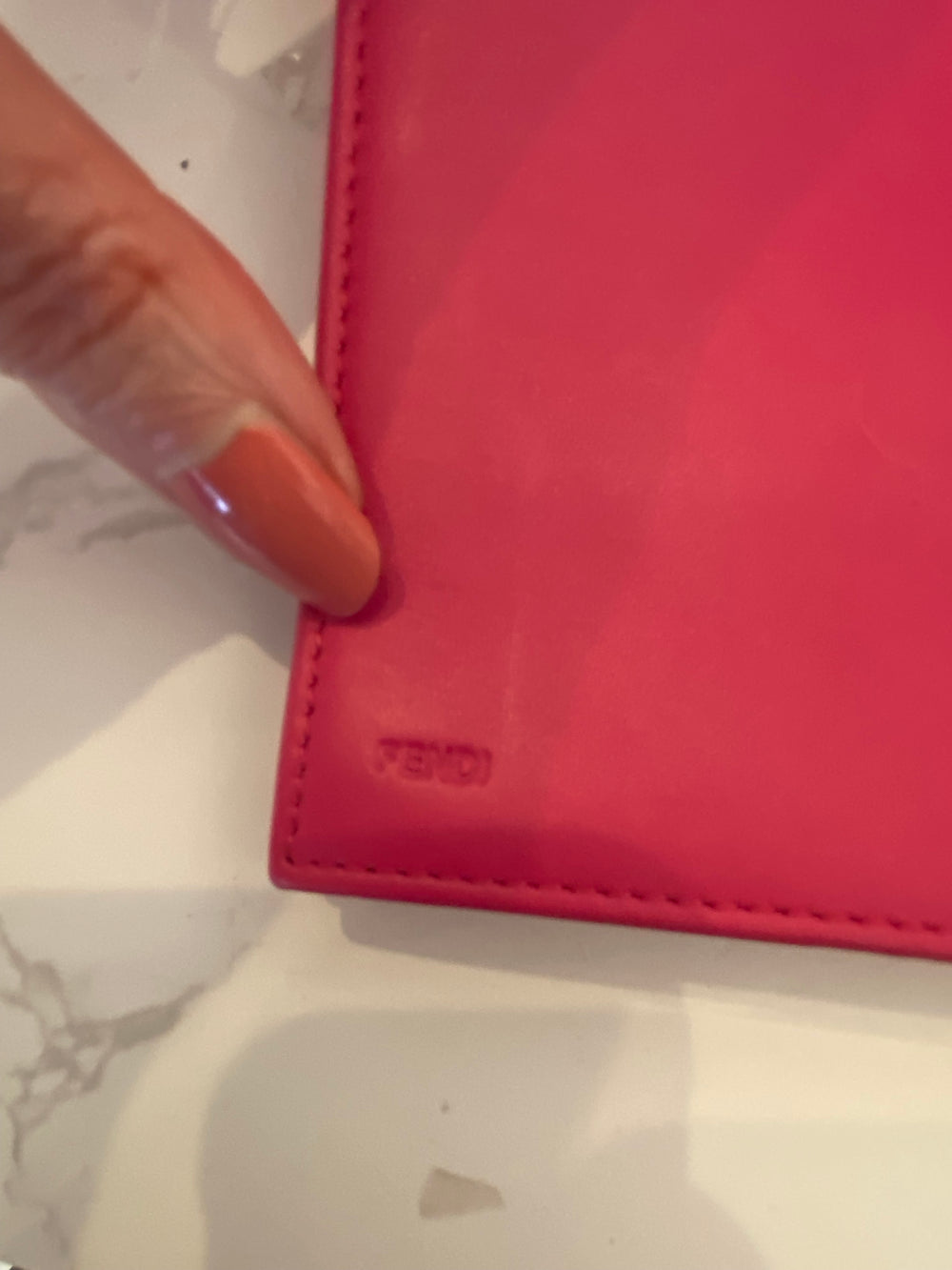 Pre Loved Fendi Patent Magenta Wallet on Chain (as new)