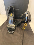 Pre Loved Yves Saint Laurent Opyum Sandals in Black Patent Size uk7