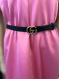 Pre Loved Gucci Narrow Marmont Black Belt 80cm (fits uk 8/10)