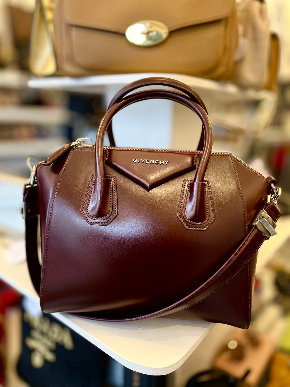 Pre Loved Givenchy Small Burgundy Antigona  (excellent)