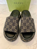 Pre Loved Gucci Angelina Denim Platform Slider UK 7.5 (excellent)