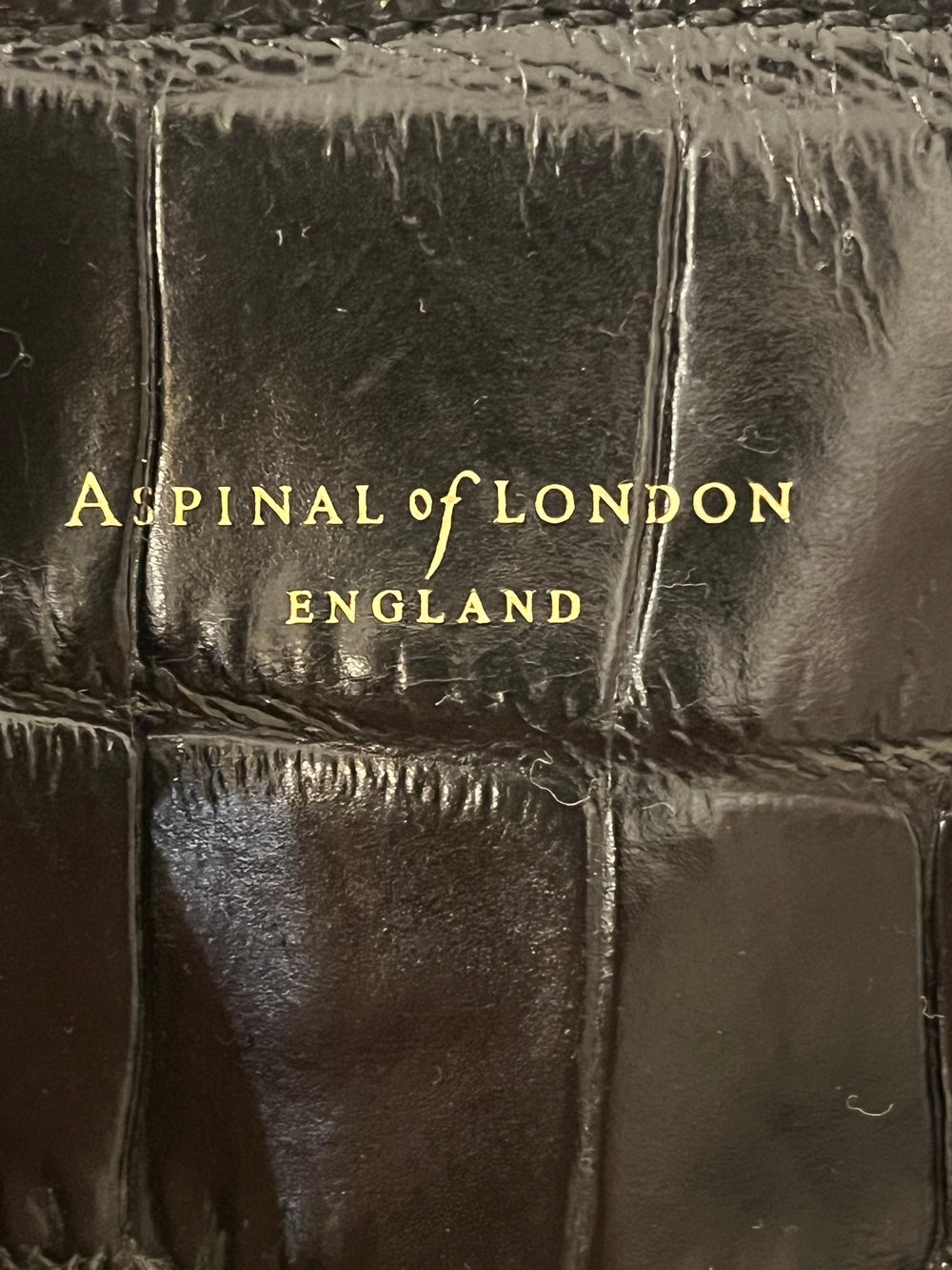 Pre Loved Aspinal of London Embossed Leather Small Tote Bag (new)
