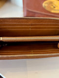 Pre Loved Mulberry tree zip around wallet purse in oak leather