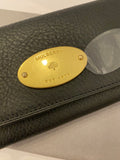 Pre Loved Mulberry Continental Plaque Purse in Black Leather (New)