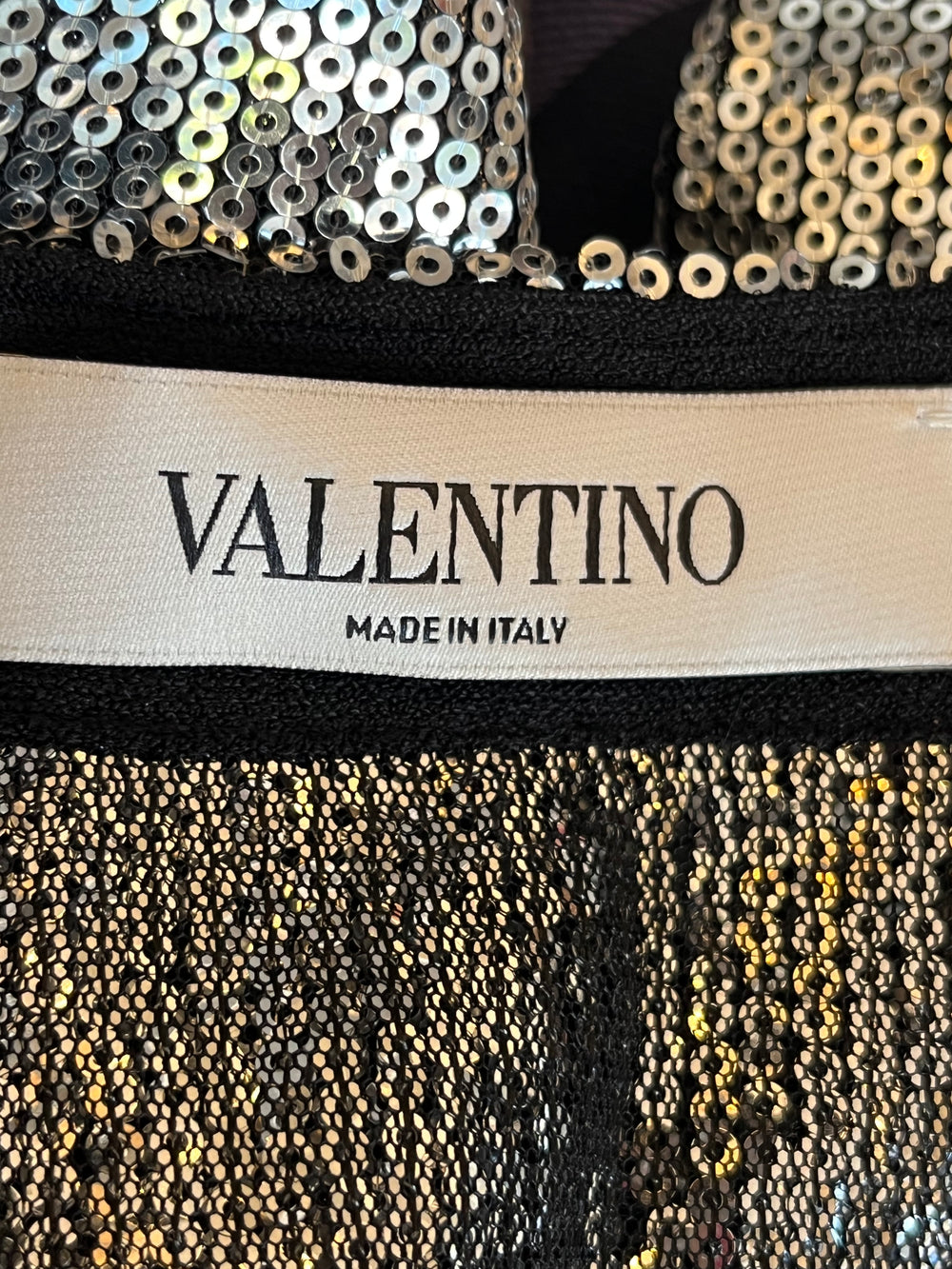 Pre Loved Red Valentino Silver Sequin Top