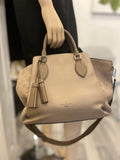 Pre Loved Louis Vuitton Mahina Haumea Bag in Two-Tone Beige