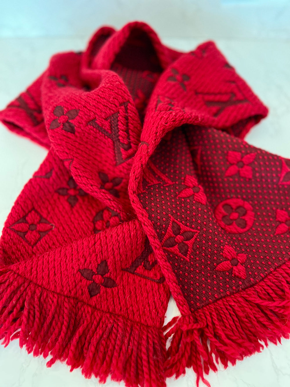 Pre Loved Louis Vuitton  Wool & Silk Monogram Scarf (excellent)