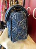 Gucci GG  Marmont Denim Shoulder Bag