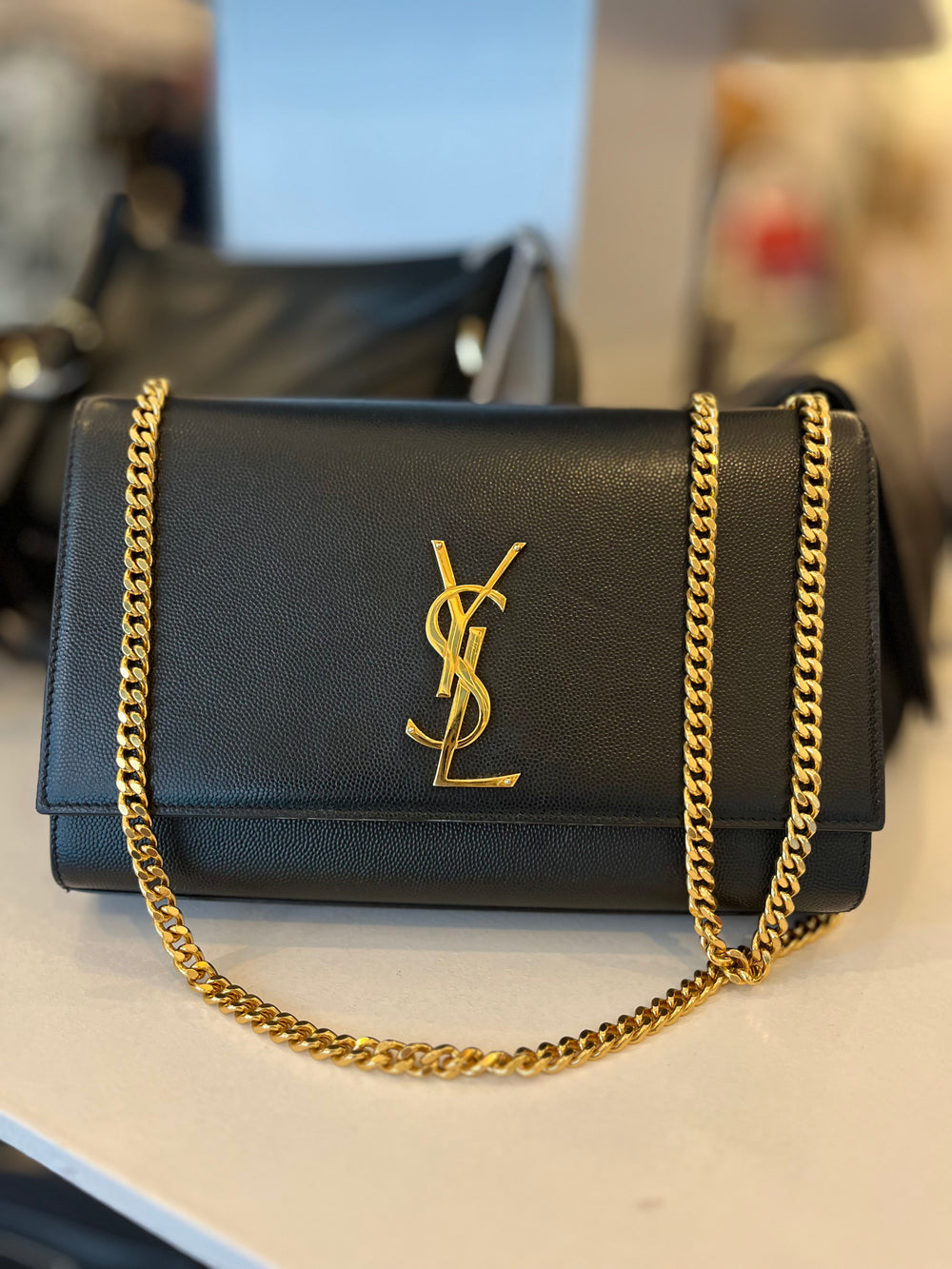 Pre Loved Yves Saint Laurent Kate Bag in Black