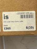 Pre Loved Christian Louboutin Very Conic 120 Black Suede Peeptoe Heels Size UK 6 (New)