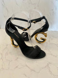 Pre Loved Dolce & Gabbana Keira Baroque Logo Sandals UK 5