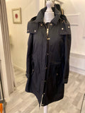 Pre Loved Burberry Brit Black Parka Jacket - UK 4 (Fits up to Uk 6)