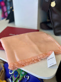 Pre Loved Salvatore Ferragamo silk & cashmere light pink/peach scarf (new)