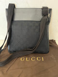 Pre Loved Gucci Black Monogram Canvas Messenger Bag