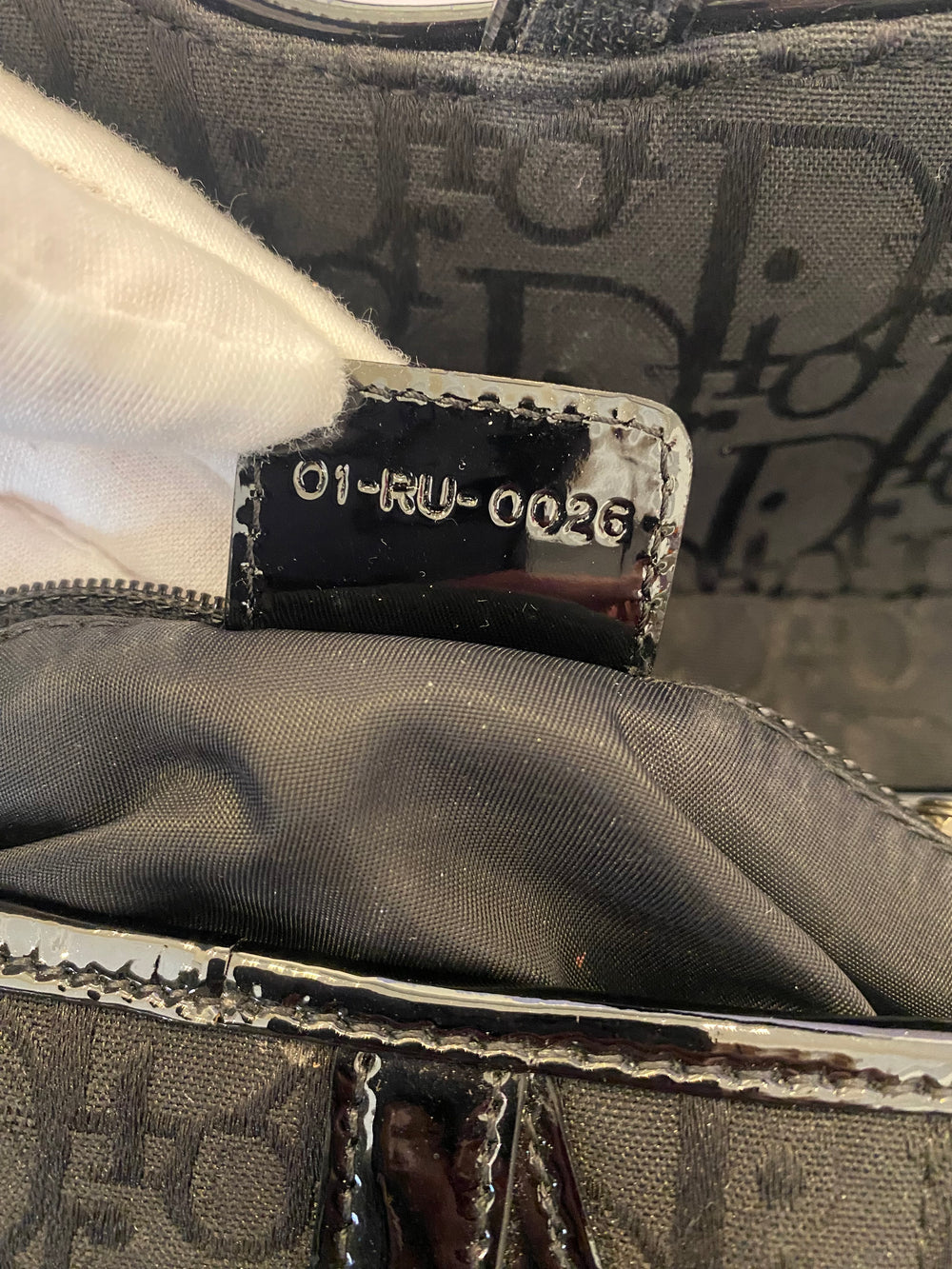 Pre Loved Christian Dior Vintage Black Saddle Bag - EXCELLENT