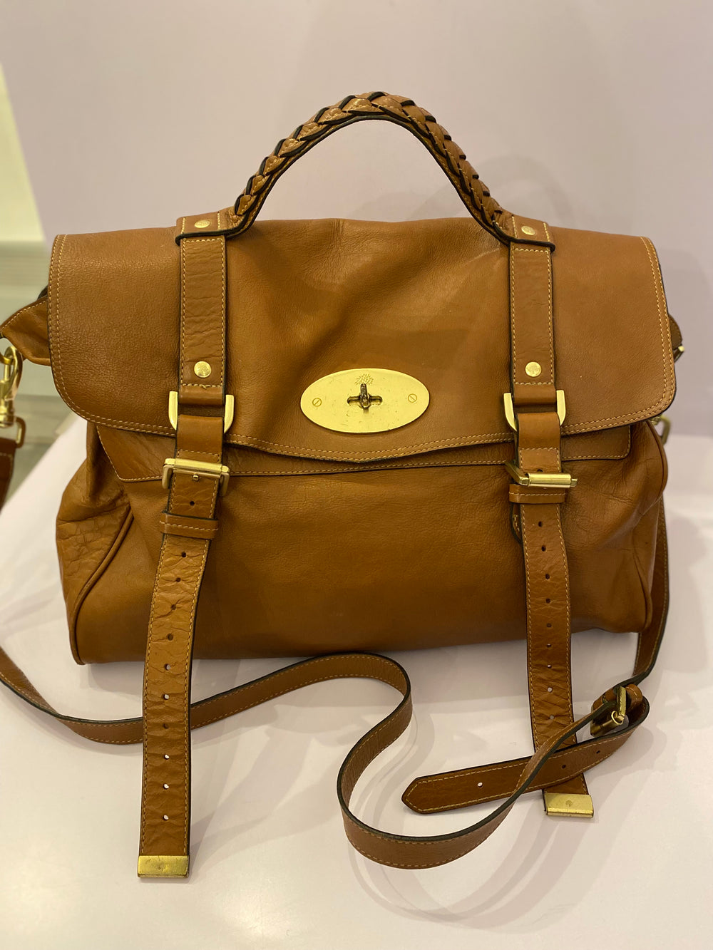 Pre Loved Mulberry Oversized Alexa in Oak