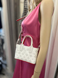 Pre Loved Christian Louboutin Cabata Nano Bag in White - excellent