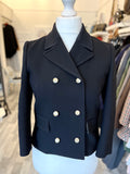 Gucci Double Breasted Jacket in Black It40 Uk8