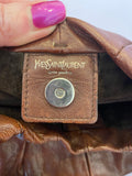Pre Loved Yves Saint Laurent vintage brown leather Mombassa Horn Bag