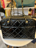 Chanel De Metiers d’Art Large Travel Bag in Black Glossy Quilted Patent Leather 2025 (New)