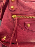 Balenciaga Medium City Handbag in Cranberry