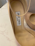 Pre Loved Jimmy Choo Lucy Dusty Pink Satin High Heel Shoe Pink UK 6