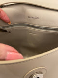 Pre Loved Balenciaga Hourglass Shoulder Bag in Cold Beige Leather
