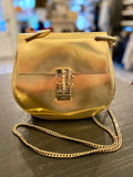 Chloe Small Drew Crossbody Bag in Gold