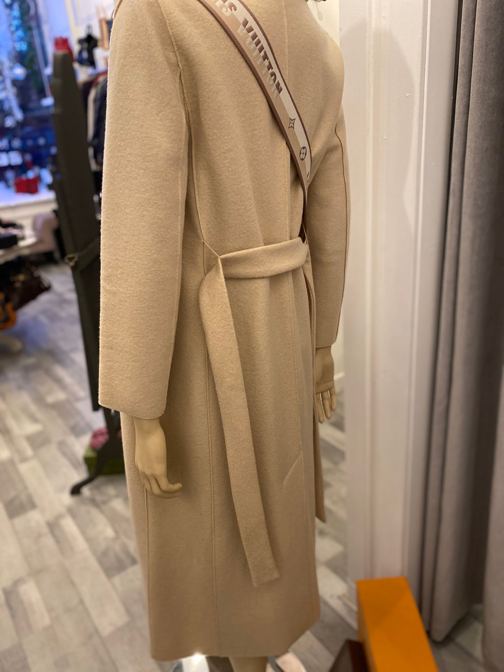 Pre Loved Marella Light Beige Wool Coat uk10