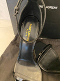 Pre Loved Yves Saint Laurent Opyum Sandals in Black Patent Size uk7
