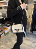 Chanel Classic Flap Bag in Black & White Sequins