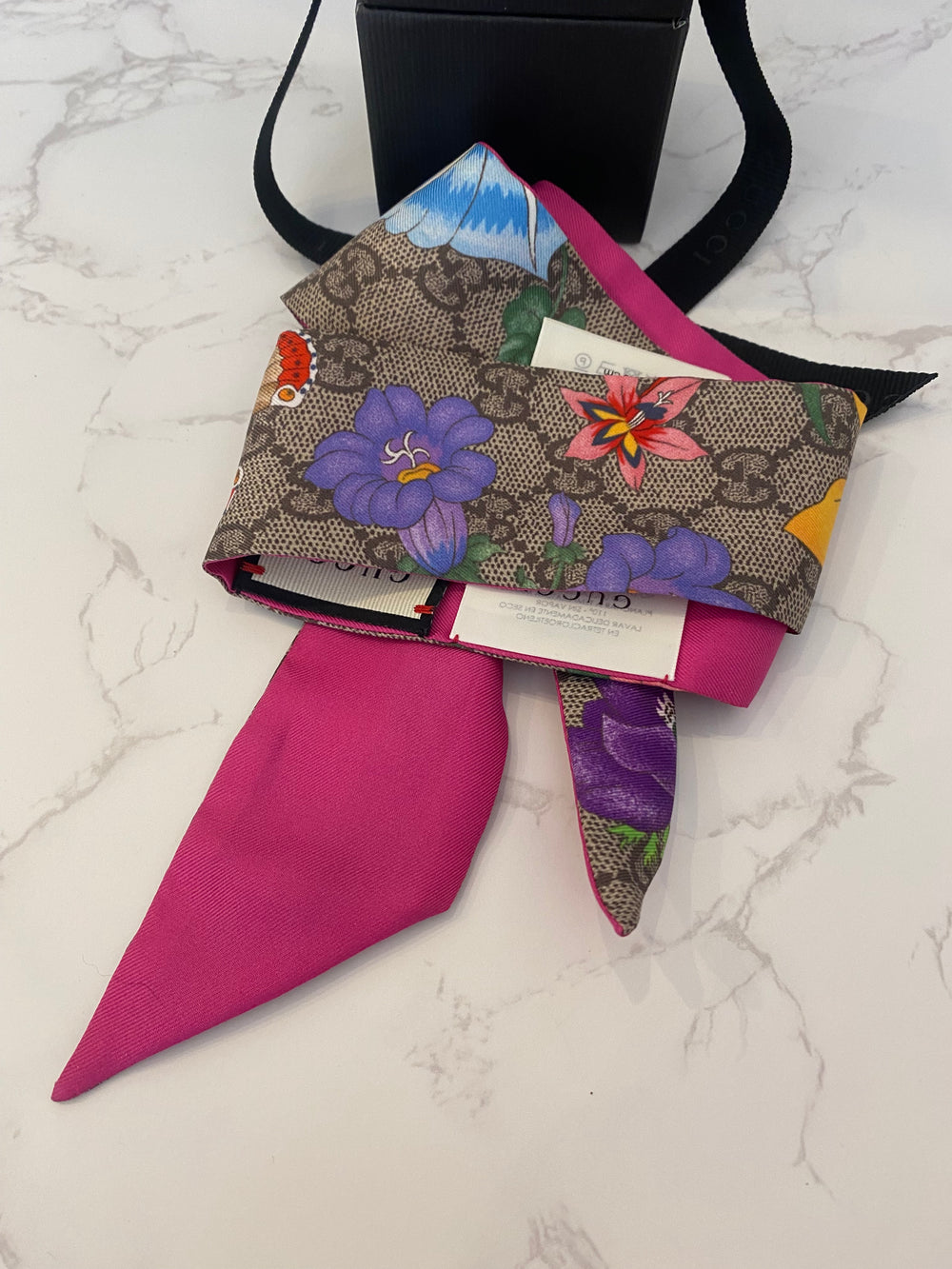 Pre Loved Gucci GG Flora Silk Neck Tie (excellent)