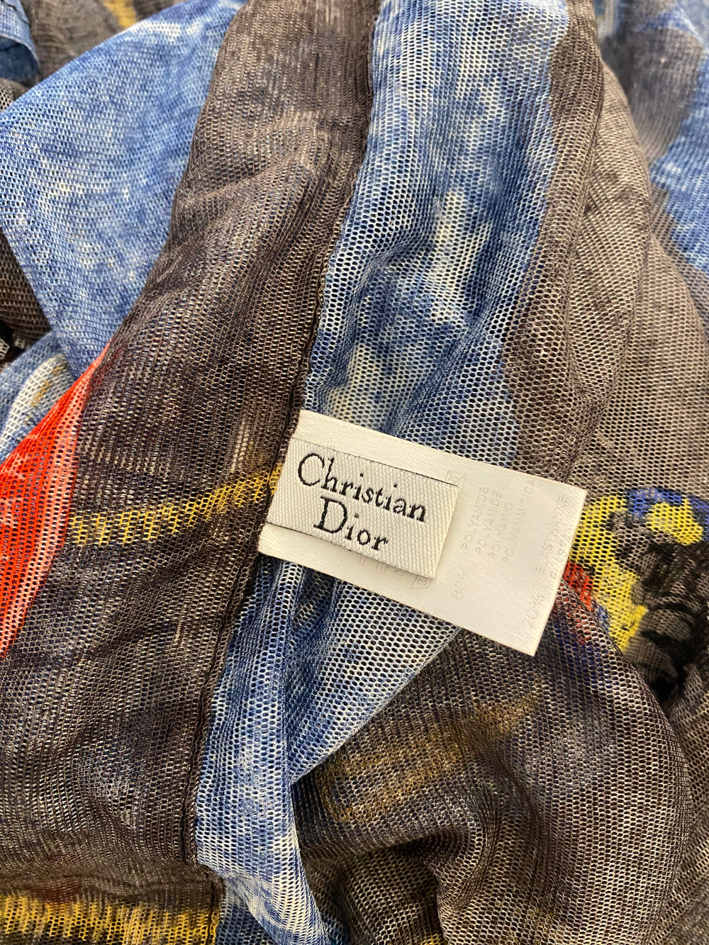 Pre Loved Christian Dior Miss Diorella Sarong in Denim Print