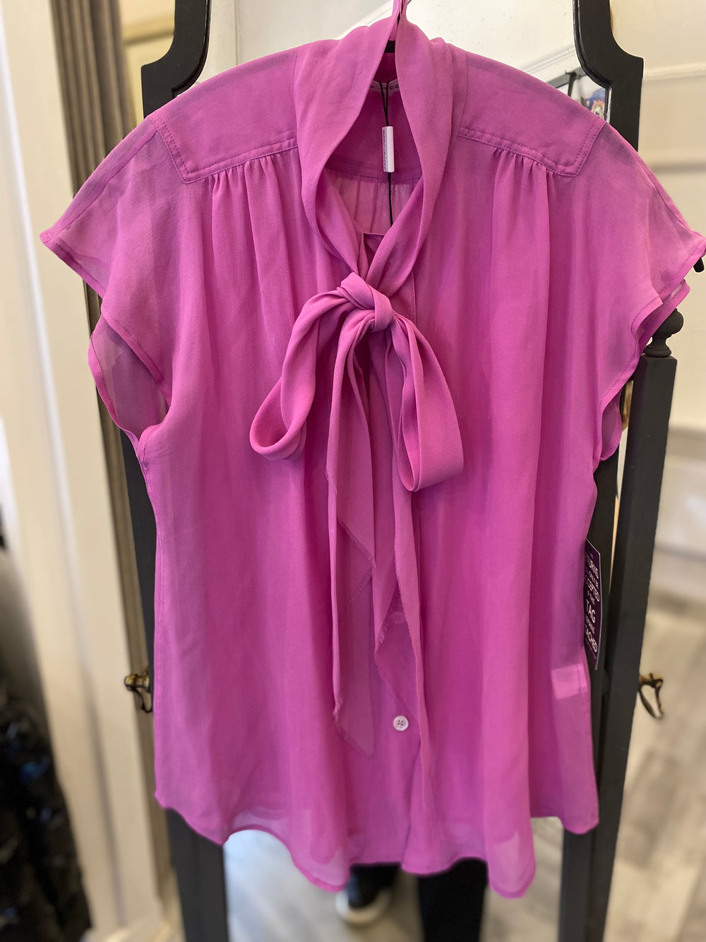 Pre Loved Marc Jacobs Silk Bow Detail Blouse  uk10 (new)