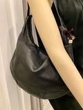 Pre Loved Gucci Black Pebbled Leather Monogram Hobo Shoulder Bag
