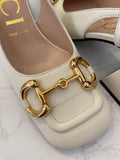 Pre Loved Gucci Cream Horsebit Sandals UK 5 - NEW