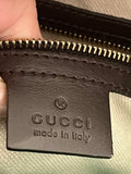 Pre Loved Gucci Boston Bowling Bag in GG Monogram Canvas with Green & Red Web Stripe