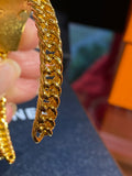 Chanel Gold Tone Chain & Enamel  Logo Cuff Chain (reserved)