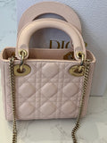 Pre Loved Lady Dior Mini Handbag in Powder Pink with Diamantés (new)