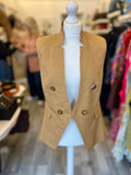 Veronica Beard Camel Linen Waistcoat UK 10
