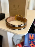 Burberry House Check Canvas and Leather Belt