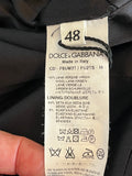 Pre Loved Dolce & Gabbana Black Wool Dress size 48 fits UK 14