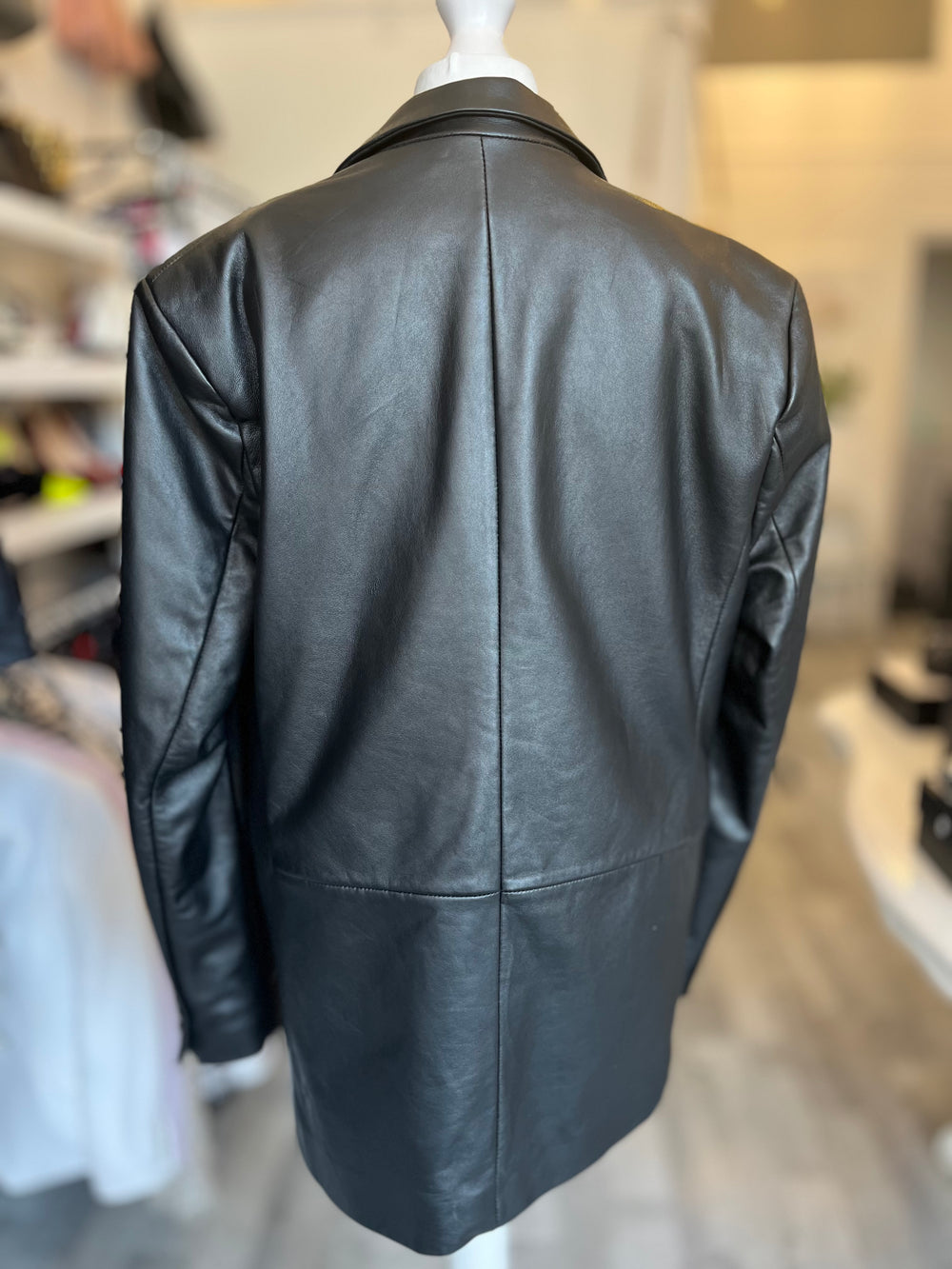 Pre Loved Lamarque Leather Jacket size XS but oversized