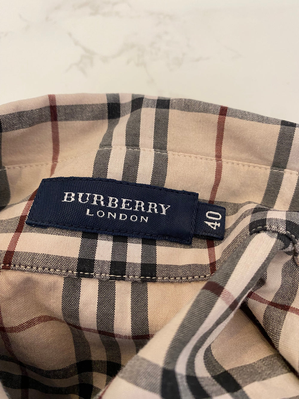 Pre Loved Burberry Short Sleeved Check Shirt Uk 8
