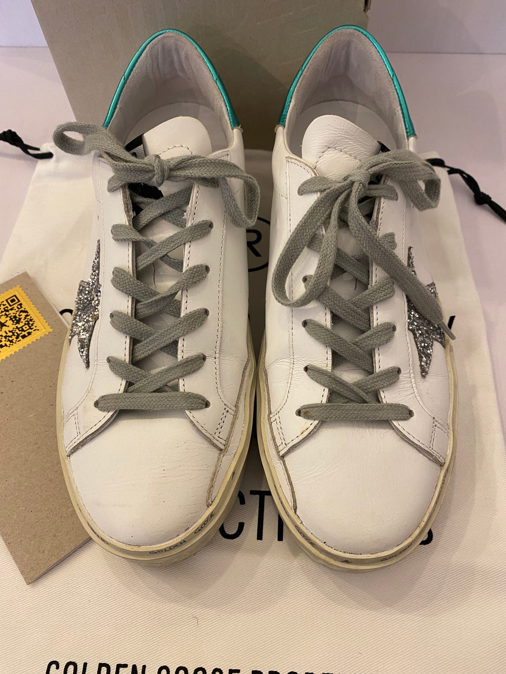 Pre Loved Golden Goose Hi Star Trainers uk5 (excellent)