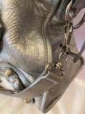 Pre Loved Balenciaga Le City in Silver Leather