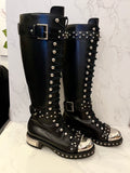 Pre Loved Alexander McQueen Long Hobnail Boots UK 4