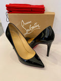 Pre Loved Christian Louboutin Pigalle Black Patent Heels uk6