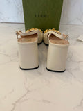 Pre Loved Gucci Cream Horsebit Sandals UK 5 - NEW