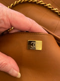 Chanel Tan Braided Handle Chain Hobo